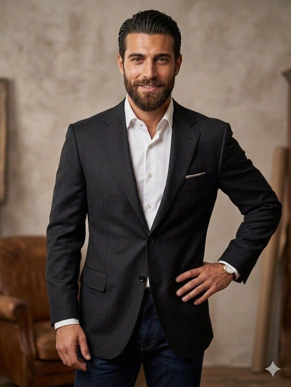 John W Nordstrom Napoli Loro Piana 43R 100% Cashmere Blazer Sport Coat Black